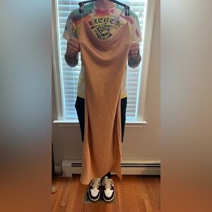 Elegant champagne/apricot Slip Dress